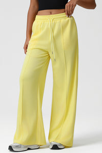 Women High-Waist Drawstring Wide-Leg Yoga Lounge Pants