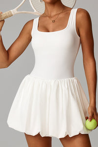 Women Built-in Shorts Pleated Tennis Dress
