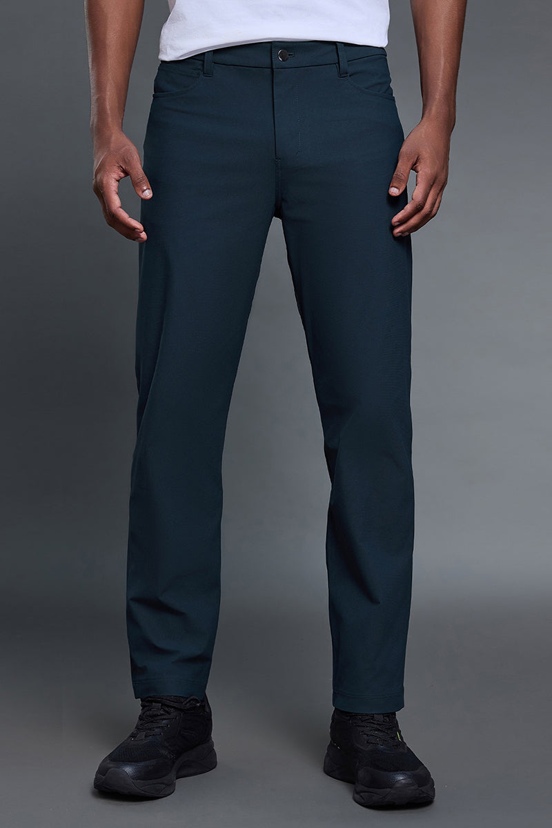 Men Comfortable Straight Leg Business Casual Dress Pants