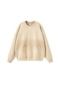 Men/Women Vintage Spray-Dye Distressed Washed Crewneck Sweatshirt