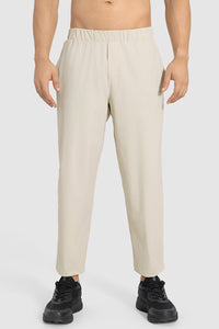 Men Lightweight Quick-Dry Straight Leg Casual Pants