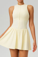 Women Cloud-Feel Fake Two-Piece Sports Dress