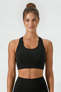 Women's Thin Strap U-Neck Naked Feel Breathable Sport Bra