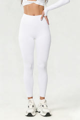 Women's Athletic Solid High-Waist Yoga Leggings