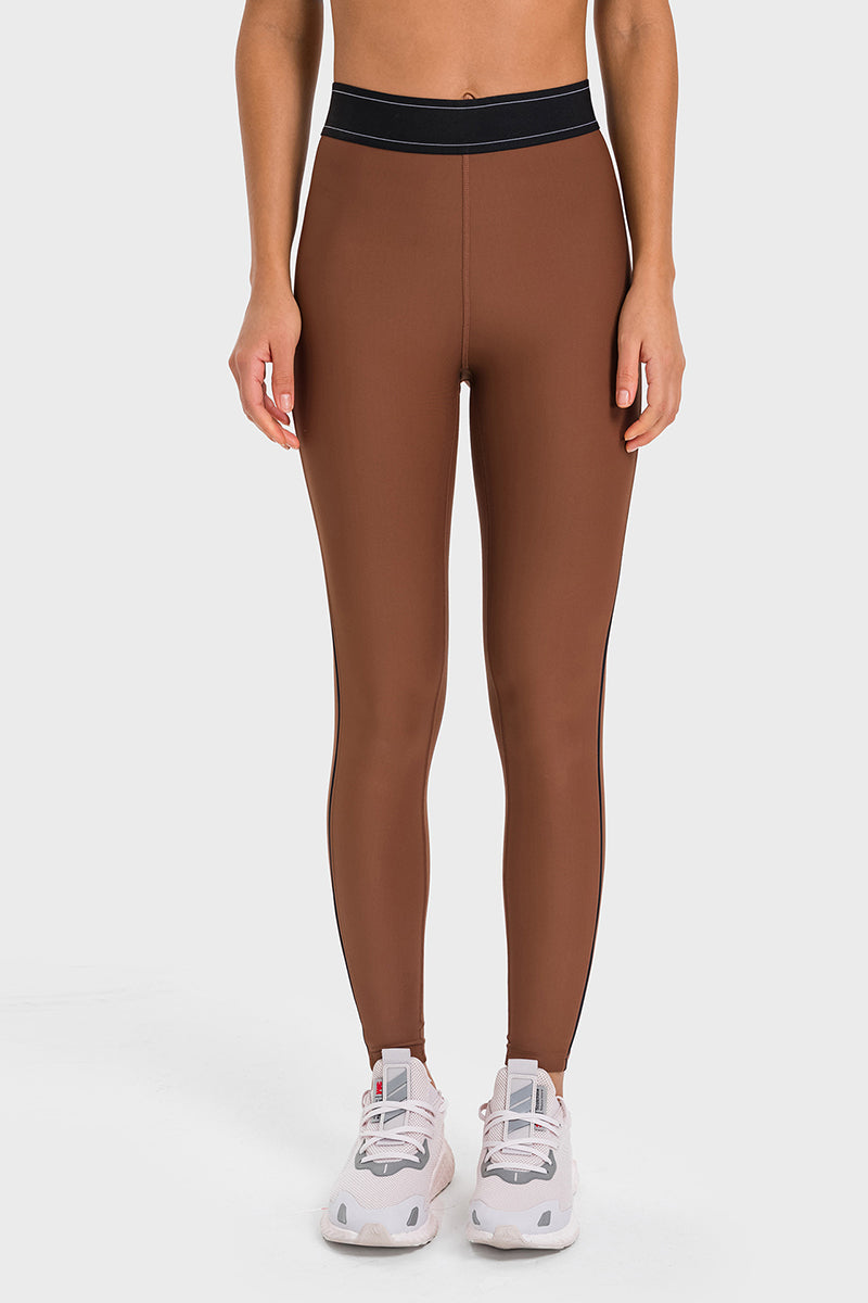 Women Color Block High-Waisted Sculpting Yoga Leggings