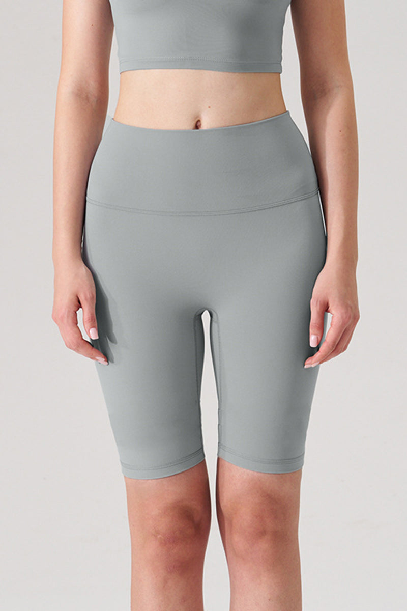 Women Naked-Feel High-Waist Sculpting Yoga Shorts