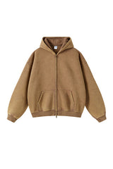 Unisex Wax-Dye Washed Fleece Hoodie
