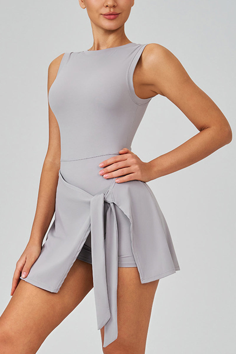 Women Fake Two-Piece Sports Dress