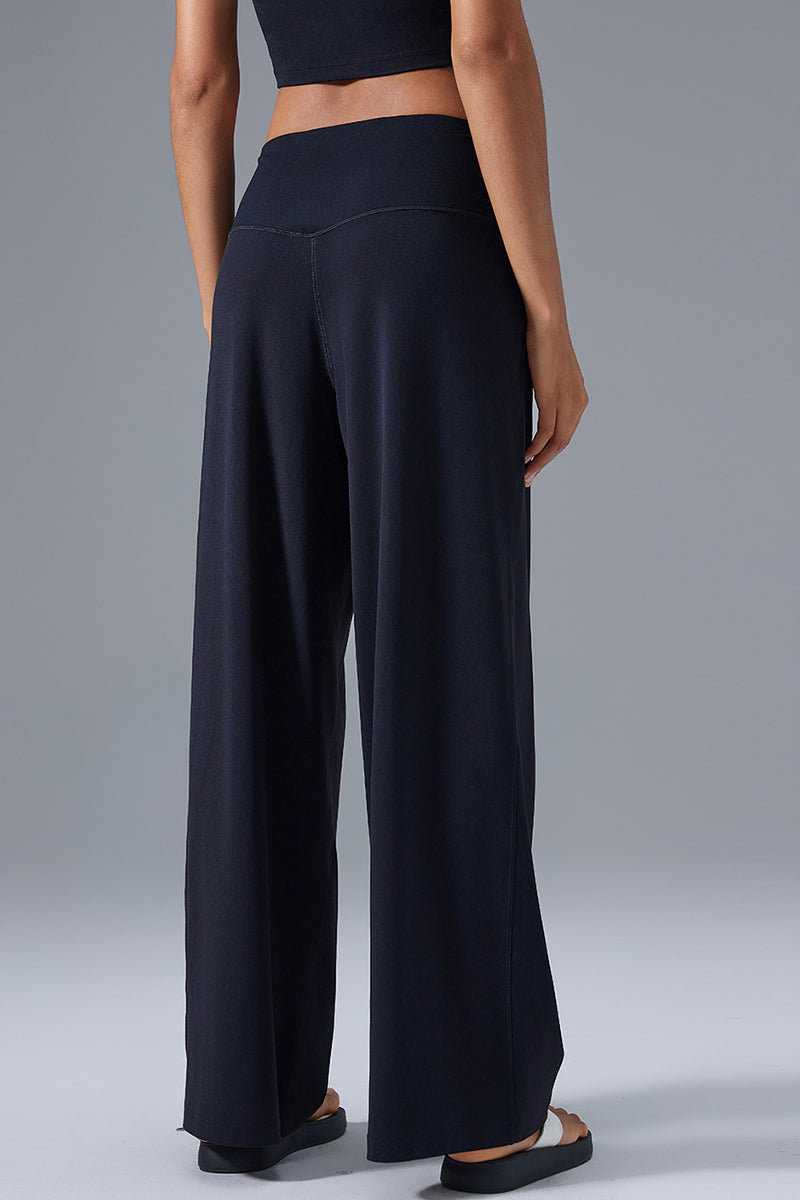 Women High-Waist Wide-Leg Quick-Dry Breathable Yoga Running Pants