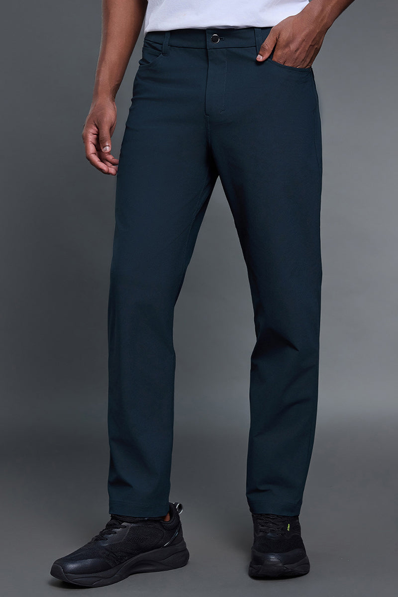 Men Comfortable Straight Leg Business Casual Dress Pants
