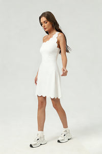 Women's Athletic Petal Asymmetrical One-shoulder Tenni Dress