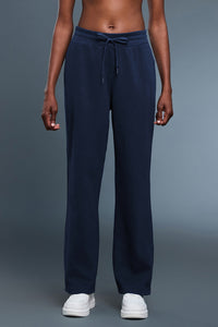 Women Loose Fleece-Lined Straight-Leg Comfortable Casual Workout Pants