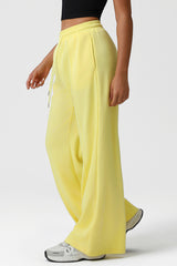 Women High-Waist Drawstring Wide-Leg Yoga Lounge Pants