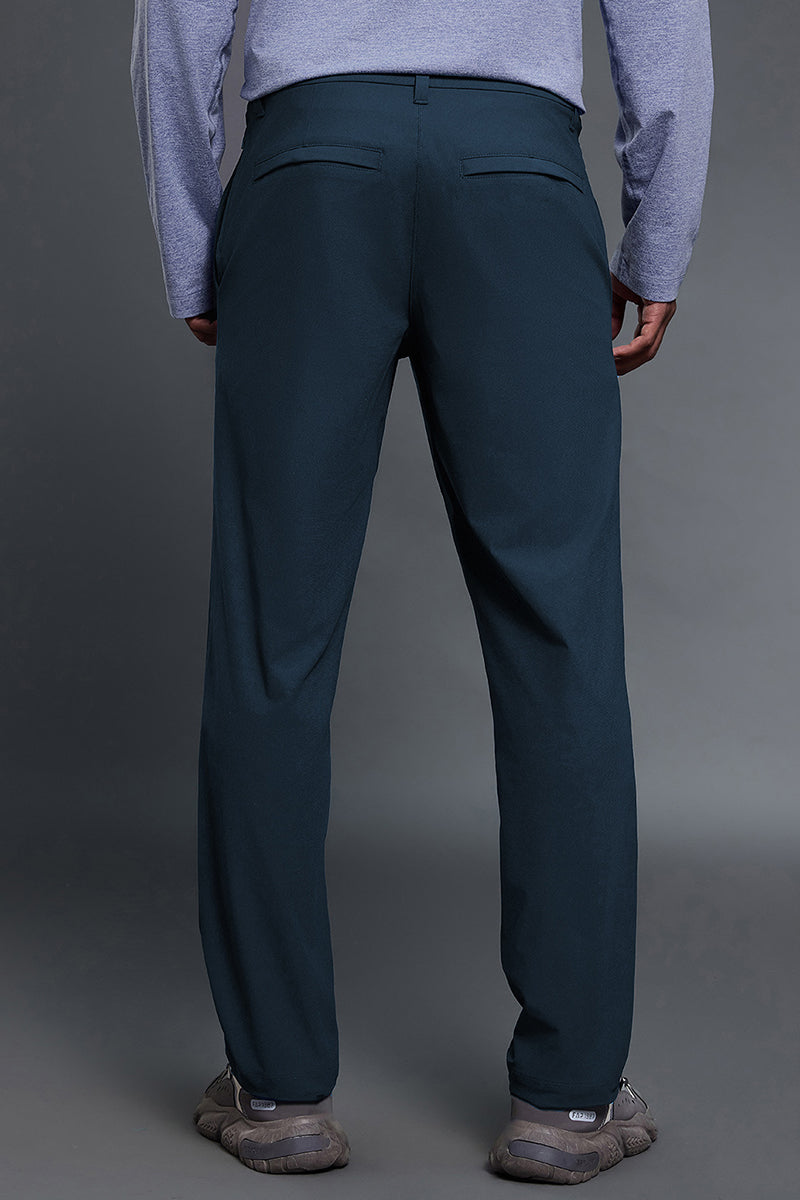 Men Comfortable Loose Straight Leg Business Casual Dress Pants