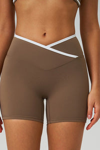 Women Crisscross High-Waist Yoga Shorts