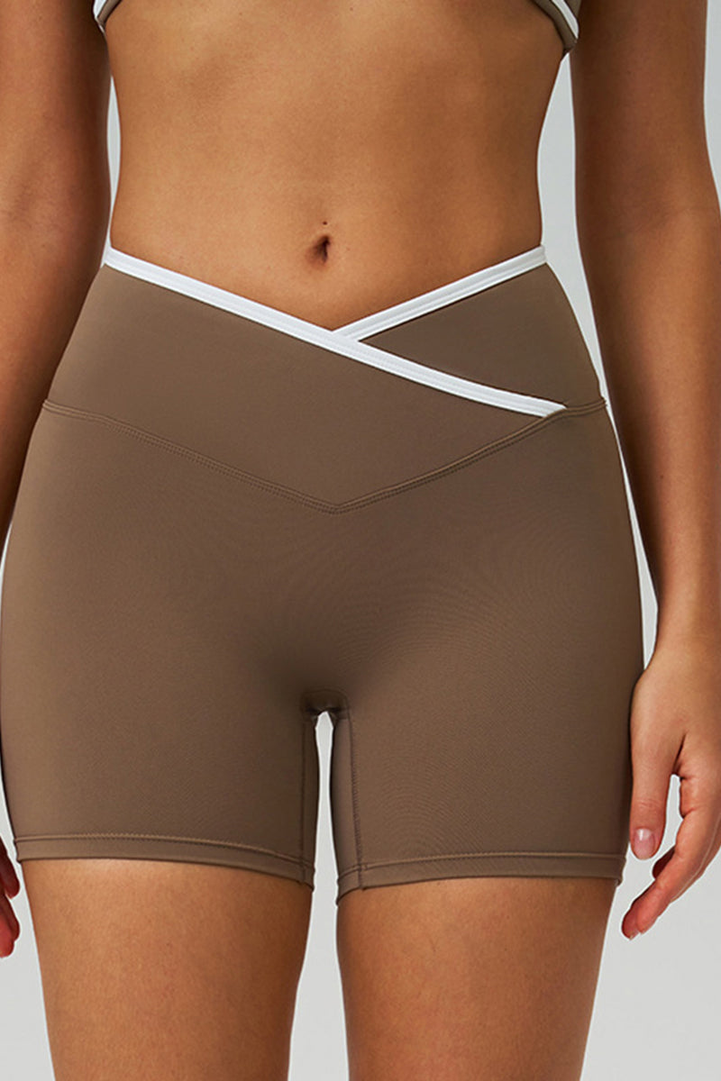 Women Crisscross High-Waist Yoga Shorts