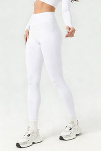 Women's Athletic Solid High-Waist Yoga Leggings