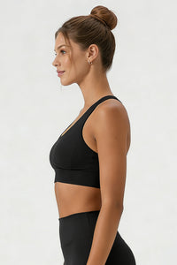 Women's Butterfly Back U-Neck Solid Shockproof Sports Bra