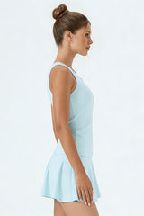 Women's Minimalist Front-Zip Sleeveless Sports Tank Top