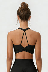 Women's Thin Strap U-Neck Naked Feel Breathable Sport Bra