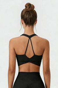 Women's Thin Strap U-Neck Naked Feel Breathable Sport Bra