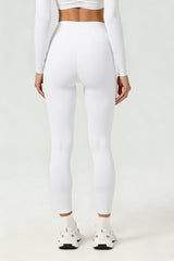 Women's Athletic Solid High-Waist Yoga Leggings