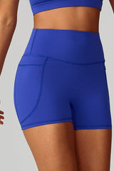 Women High-Waist Quick-Dry Pocket Yoga Shorts