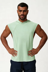 Men's Summer Quick-Dry Cool Sleeveless Hooded Tank Top