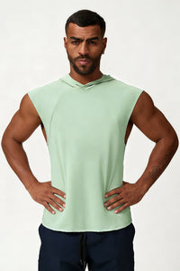 Men's Summer Quick-Dry Cool Sleeveless Hooded Tank Top