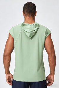 Men's Summer Quick-Dry Cool Sleeveless Hooded Tank Top
