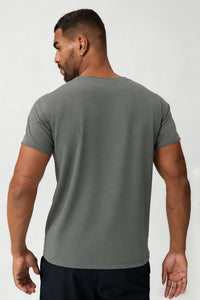 Men's Summer Round Neck Cooling Solid Sports T-shirt