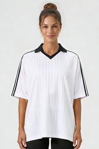 Unisex 165G lightweight retro V-neck sports jersey T-shirt