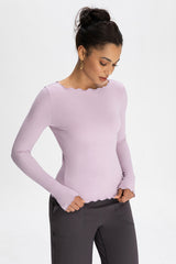 Women Wave-Edge Modal Yoga Long Sleeves