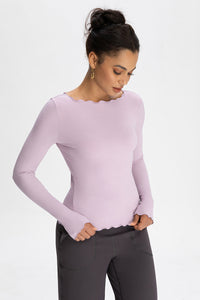 Women Wave-Edge Modal Yoga Long Sleeves