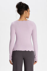 Women Wave-Edge Modal Yoga Long Sleeves