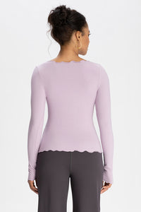Women Wave-Edge Modal Yoga Long Sleeves