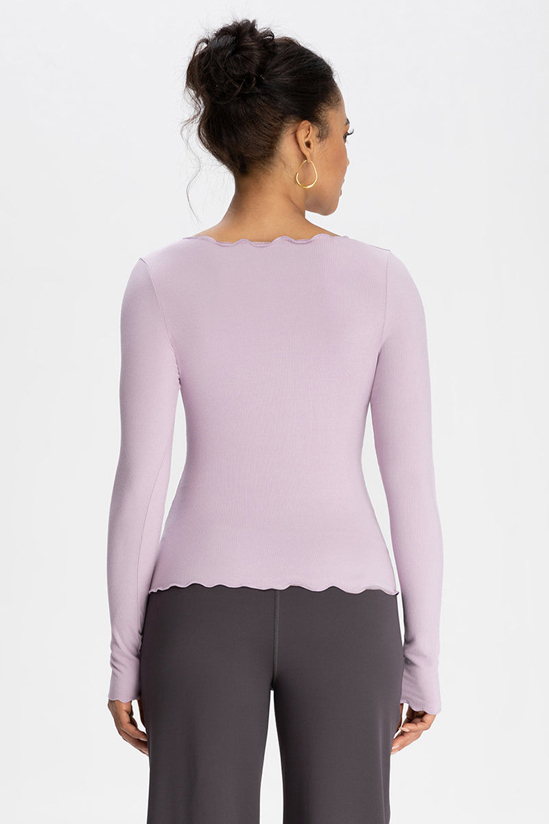Women Wave-Edge Modal Yoga Long Sleeves