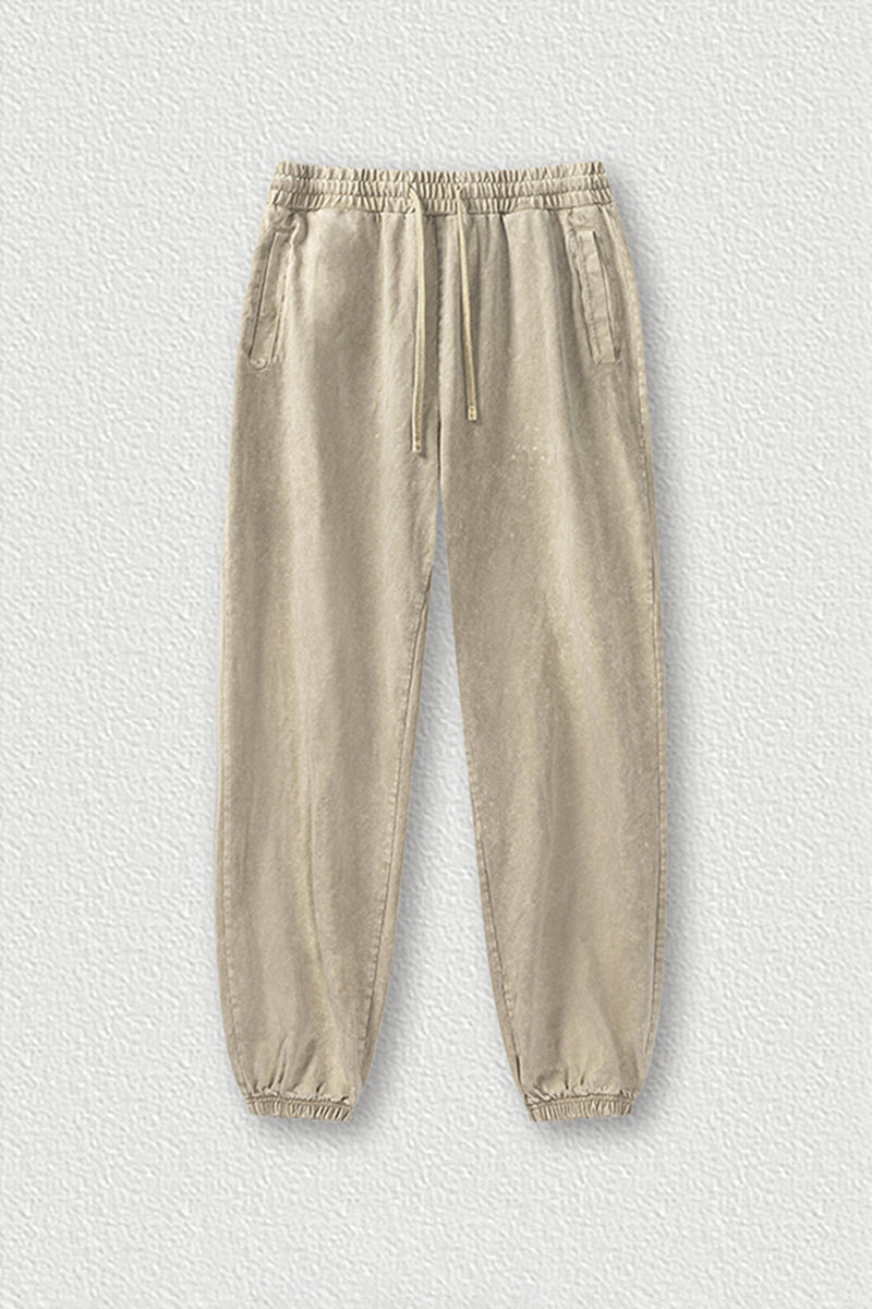 Lightweight Washed Joggers - Distressed Casual Sweatpants for Spring/Summer