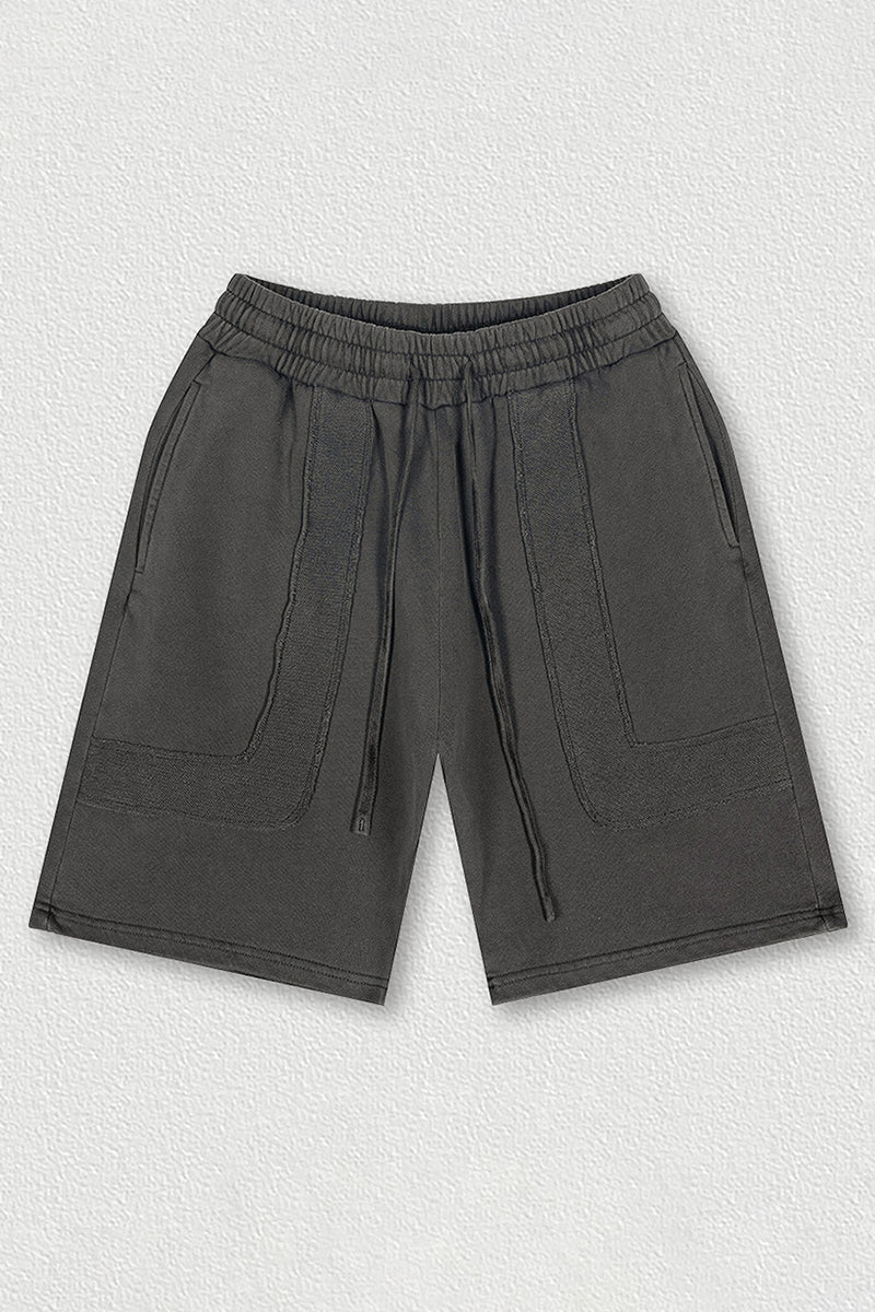 Vintage Washed Athletic Shorts - Unisex Heavyweight Distressed 5-Inch Shorts