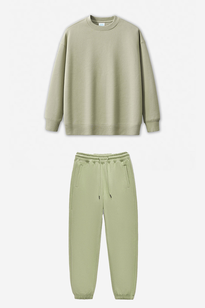 Unisex Warm Solid Color Sweatshirt And Pants