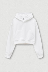 Women's Big Pocket Hooded Sweatshirt Cropped Top