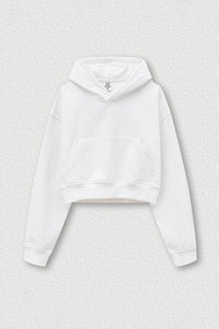Women's Big Pocket Hooded Sweatshirt Cropped Top