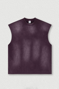 Vintage Distressed Sleeveless Sports Tank Top