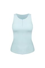 Women's Minimalist Front-Zip Sleeveless Sports Tank Top