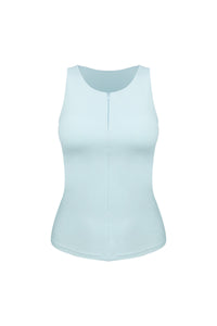 Women's Minimalist Front-Zip Sleeveless Sports Tank Top