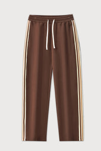 Unisex Wide-Leg Stripe Patchwork Pants