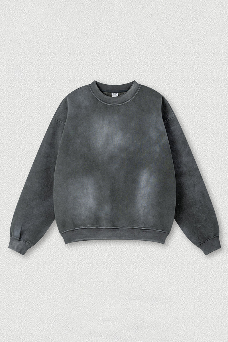 Gradient fleece loose-fitting crewneck sweatshirt