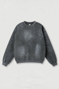 Gradient fleece loose-fitting crewneck sweatshirt
