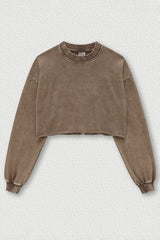 Women's Cropped Long Sleeve T-Shirt