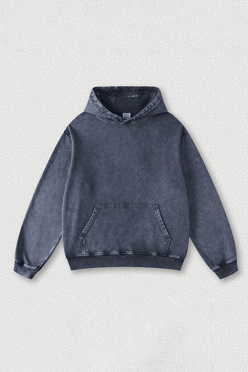 Distressed batik couple's loose sweatshirt